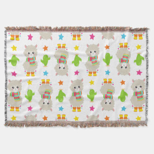 Couverture Motif De Llamas, Cute Llamas, Alpacas, Cactus