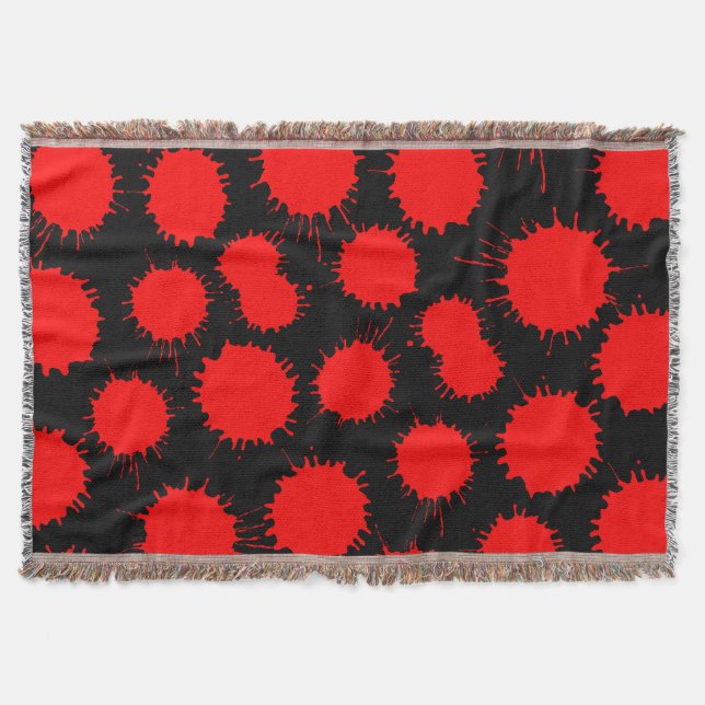 Couverture Motif de lot - Rouge sur noir (Devant)