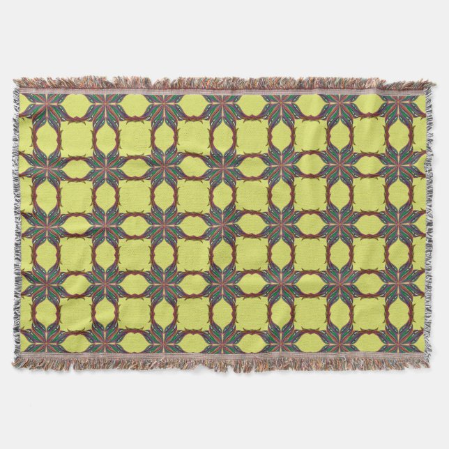 Couverture Motif de mandala psychédélique moderne jaune (Devant)