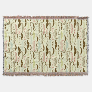 Couverture Motif de moustache, rétro style 4