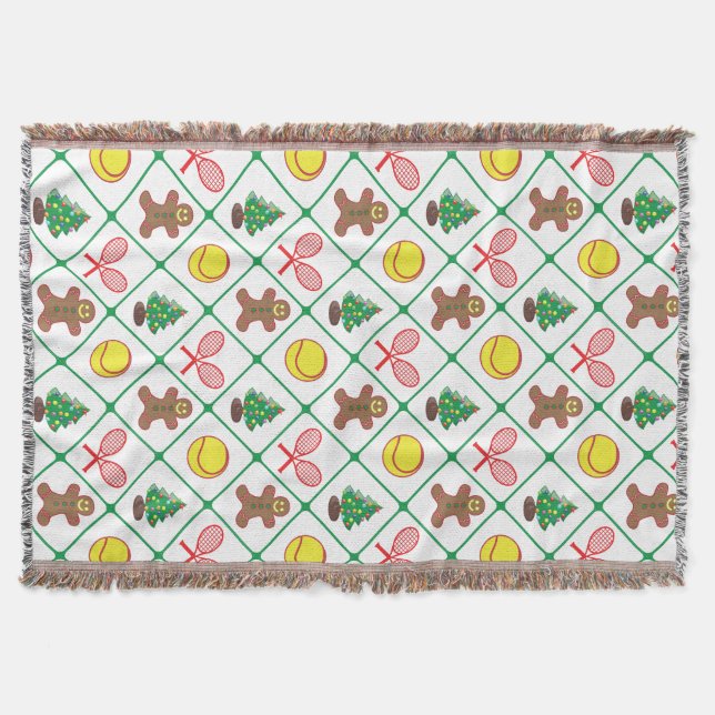 Couverture Motif de Noël de tennis (Devant)