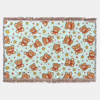 Couverture Motif de nounours kawaii et d'étoiles