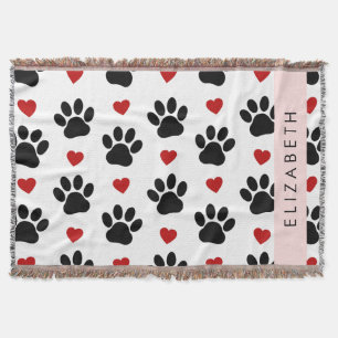 Couverture Motif De Pâtes, Pâtes Noires, Coeurs Rouges, Votre