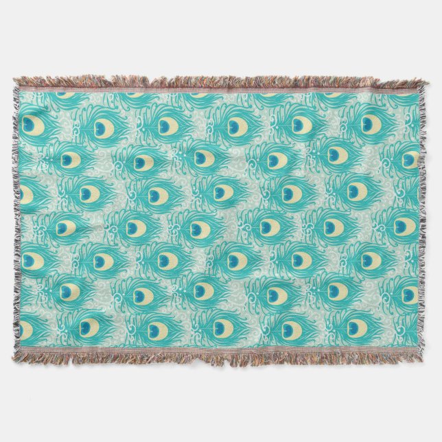 Couverture Motif de plumes de paon (Devant)