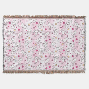 Couverture motif de rayures de kawaii