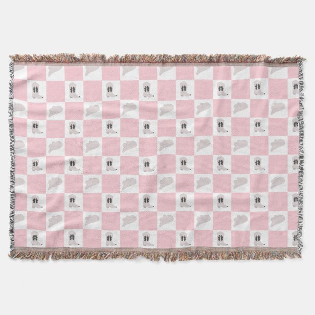 Couverture Motif de rodéo rose moderne À damiers fille (Devant)