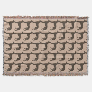 Couverture Motif de silhouette de chien de lévrier de couleu