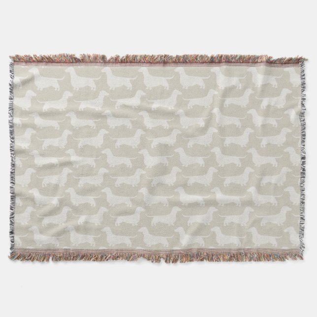 Couverture Motif de silhouette de teckels (Devant)