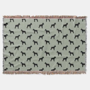 Couverture Motif de silhouettes de Schnauzer géant