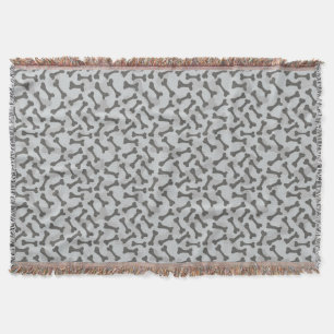 Couverture Motif de texture d'os à fond gris