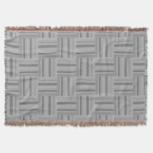 Couverture Motif de tissage rayures grises