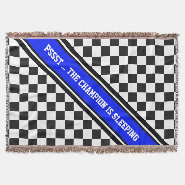 Couverture Motif de voiture de course + votre dos couleur & t (Devant)