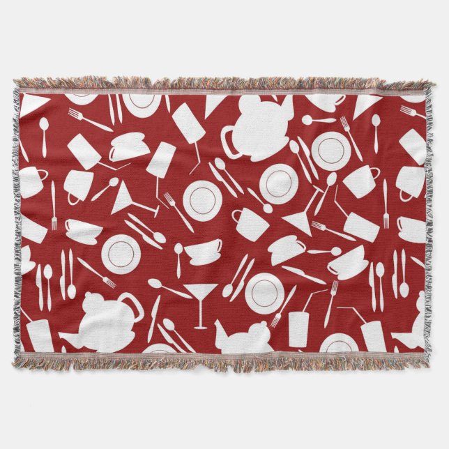 Couverture Motif d'éléments de cuisine (Devant)