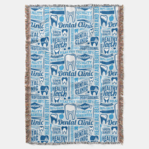 Couverture Motif dentaire bleu de clinique