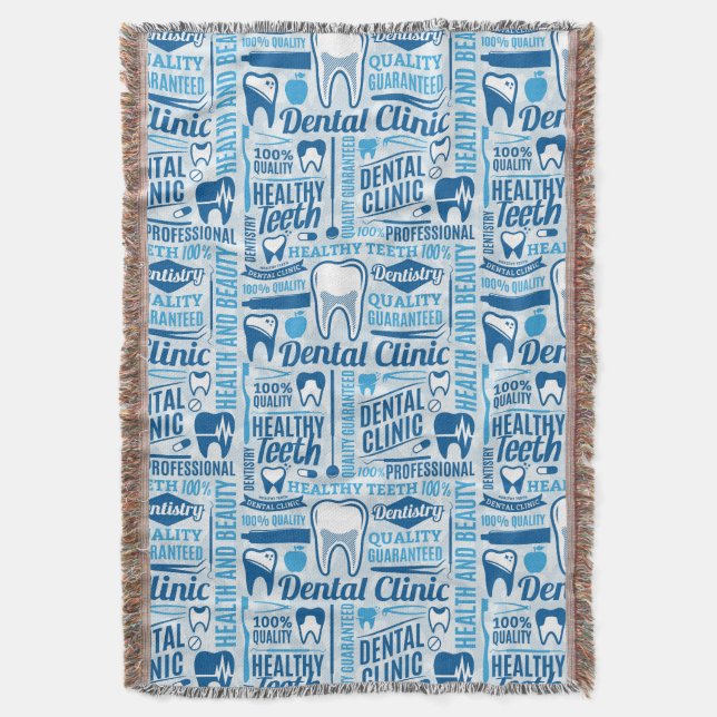 Couverture Motif dentaire bleu de clinique (devant Vertical)