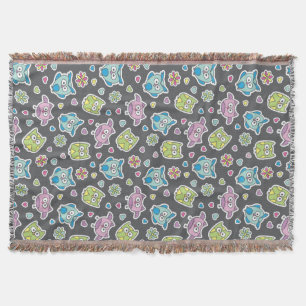 Couverture motif des hiboux de bande dessinée