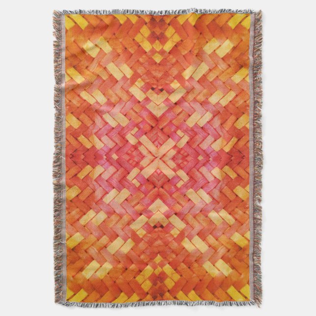 Couverture Motif d'Harmonie tissée Lot Blanket (devant Vertical)