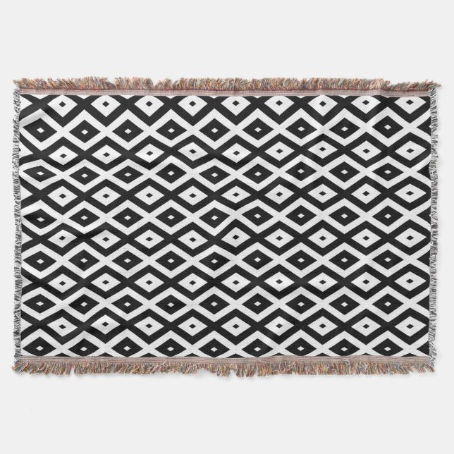 Couverture Motif diamant noir et blanc (Devant)