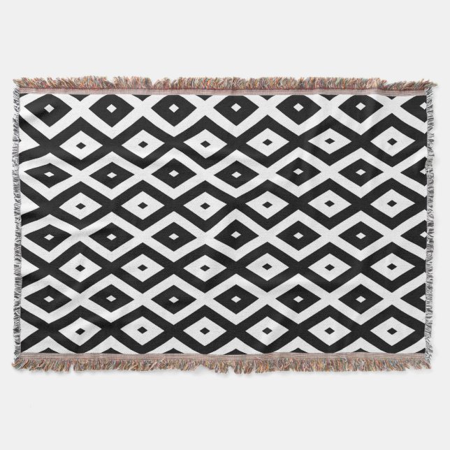 Couverture Motif diamant noir et blanc (Devant)