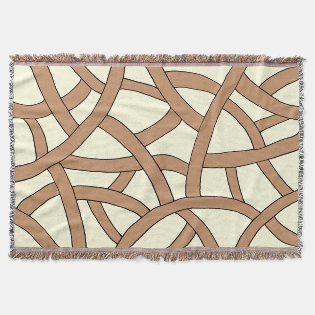 Couverture Motif d'Imaginaire Brown et Cream tiré (Devant)