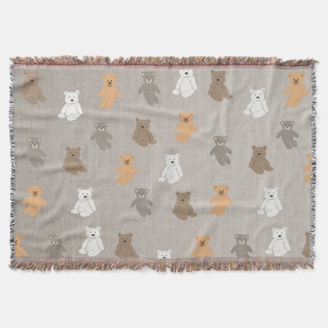Couverture Motif d'ours mou (Devant)