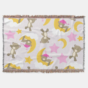 Couverture Motif D'Ours, Nounours, Mignons Ours, Étoiles