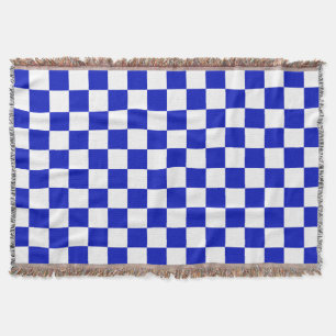 Couverture Motif du tableau de contrôle bleu et blanc royal