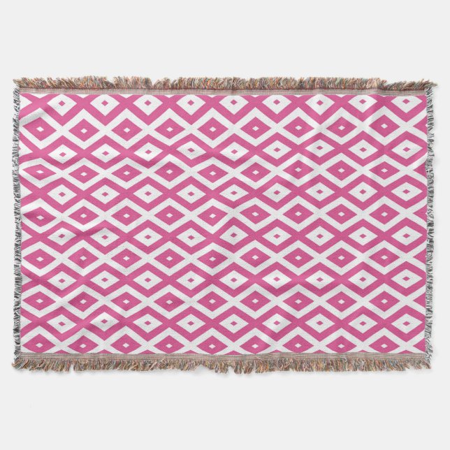 Couverture Motif en diamant rose et blanc (Devant)