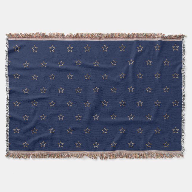 Couverture Motif étoile sur Navy Blue (Devant)