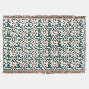 Couverture Motif Floral de Tortue de Mer Tropicale Océan Cô