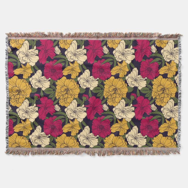 Couverture Motif floral élégant (Devant)