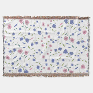 Couverture Motif floral sans couture rose et bleu