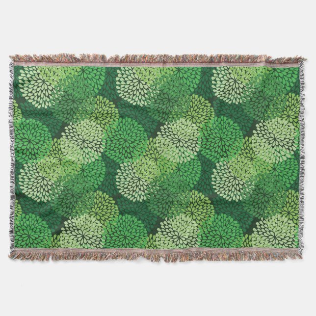 Couverture Motif floral vert (Devant)
