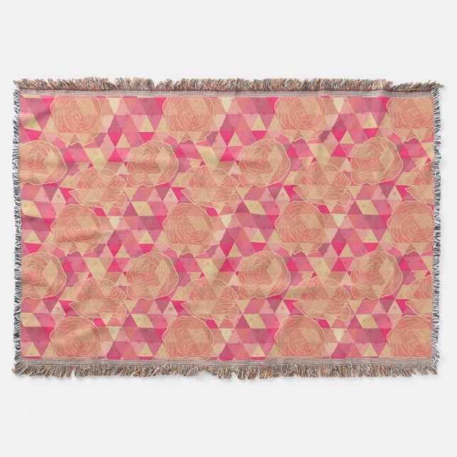 Couverture Motif géométrique de fleur (Devant)