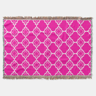 Couverture Motif géométrique de Quatrefoil de roses indien