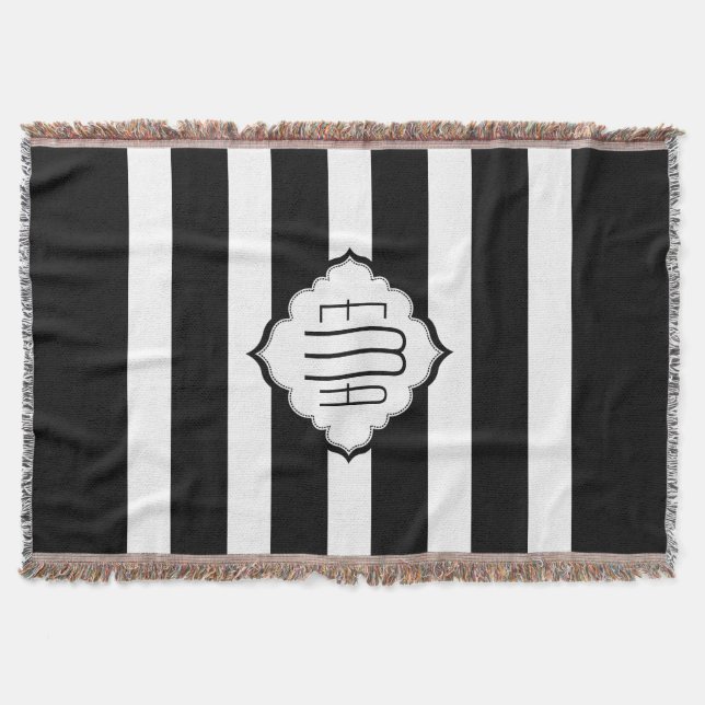 Couverture Motif géométrique des bandes noires et blanches (Devant)