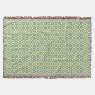 Couverture Motif géométrique en treillis marocain vert pastel