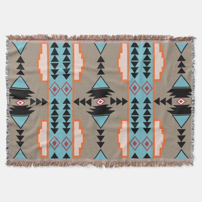 Couverture Motif géométrique mexicain Aztec (Devant)