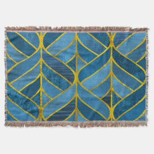 Couverture Motif Gold Blue Grunge