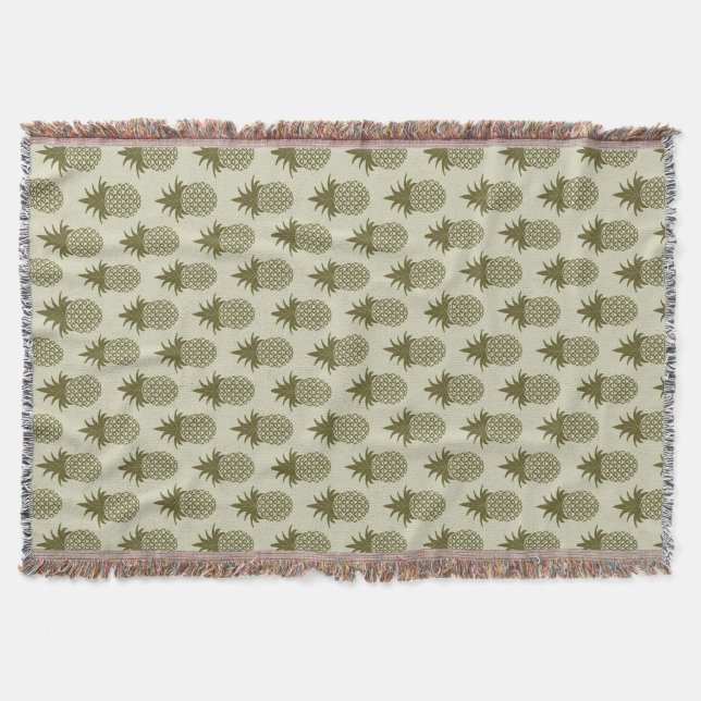 Couverture Motif kaki d'ananas (Devant)