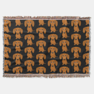 Couverture Motif mignon Dachshunds Doxies rouges à couche l