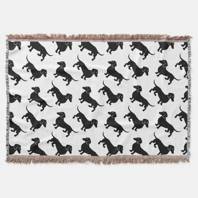 Couverture Motif noir mignon de teckel (Devant)