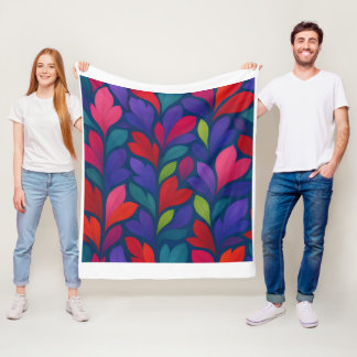 Couverture motif pétales multicolores – Style flor