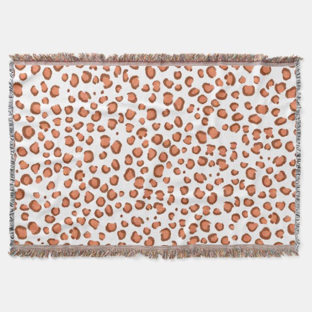 Couverture Motif Poster de animal moderne Red Snow Leopard (Devant)
