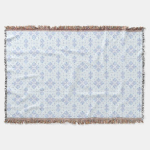 Couverture Motif répétitif floral géométrique bleu pastel