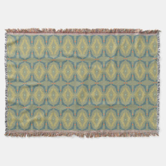 Couverture Motif Rétro Vintage Verdâtre