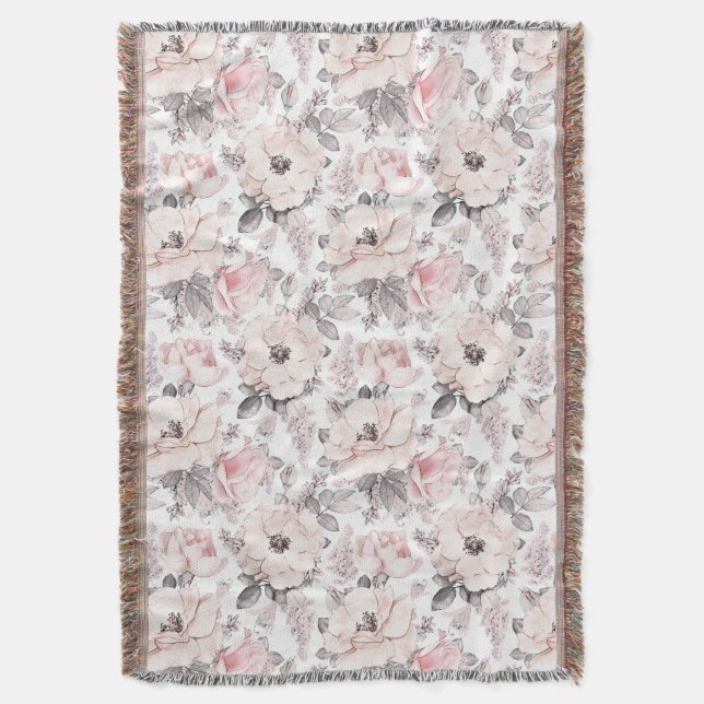 Couverture Motif rose et gris classique (devant Vertical)