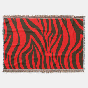 Couverture Motif rouge de poster de animal de zèbre