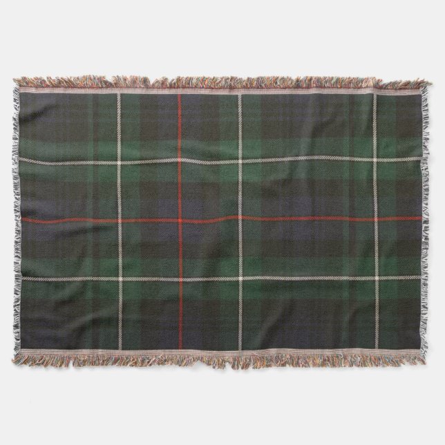 Couverture Motif Rustique vert Plaid (Devant)