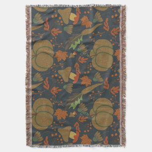 Couverture Motif sans couture Citrouille et carotte arrière -